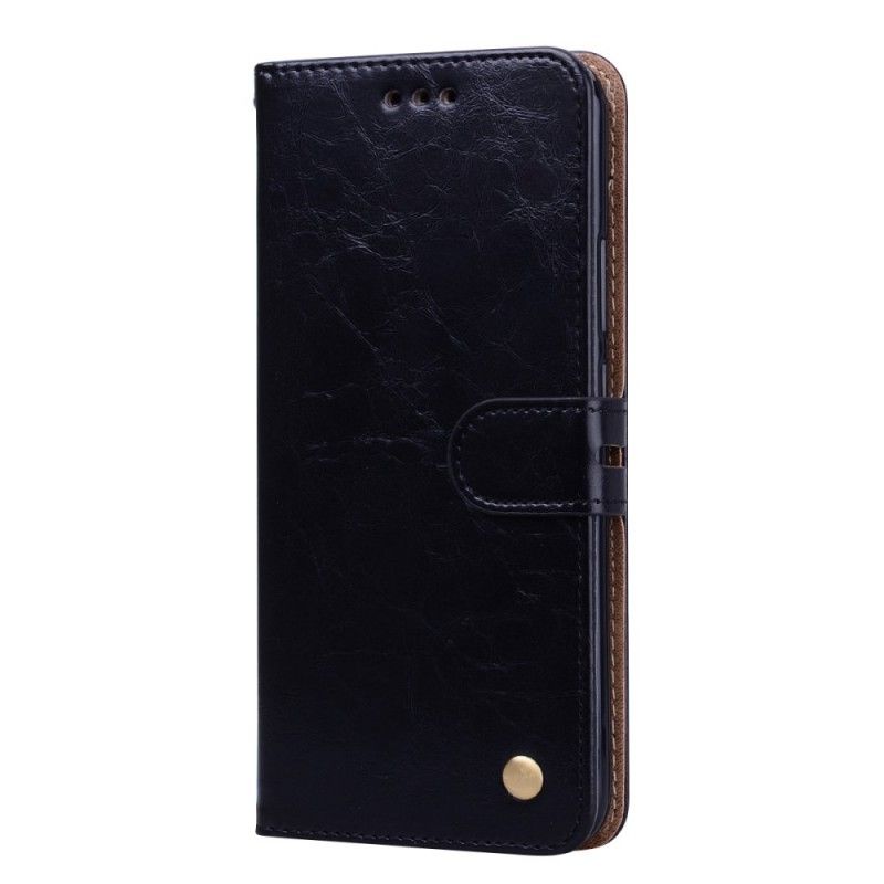 Etui Folio Huawei Mate 20 Lite Czerwony Czarny Efekt Skóry W Stylu Vintage Z Paskiem Etui Ochronne