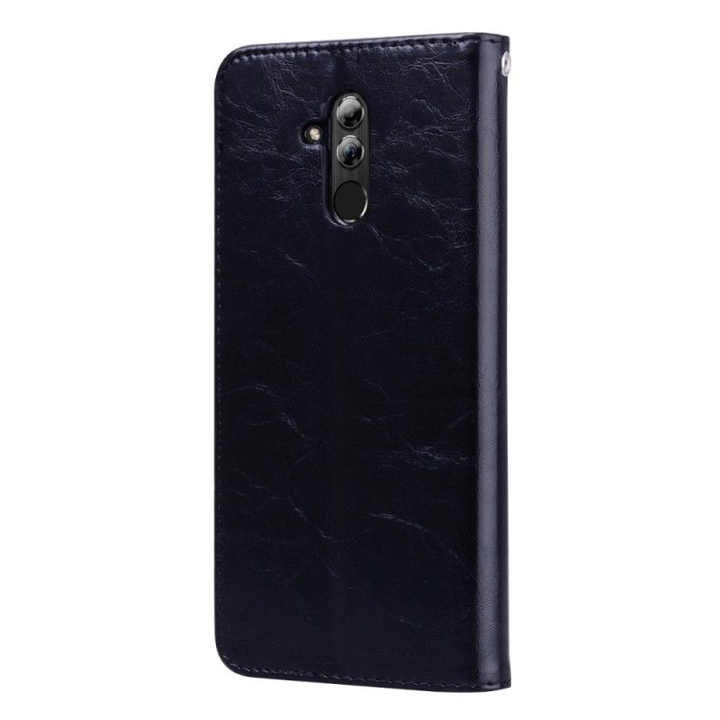 Etui Folio Huawei Mate 20 Lite Czerwony Czarny Efekt Skóry W Stylu Vintage Z Paskiem Etui Ochronne