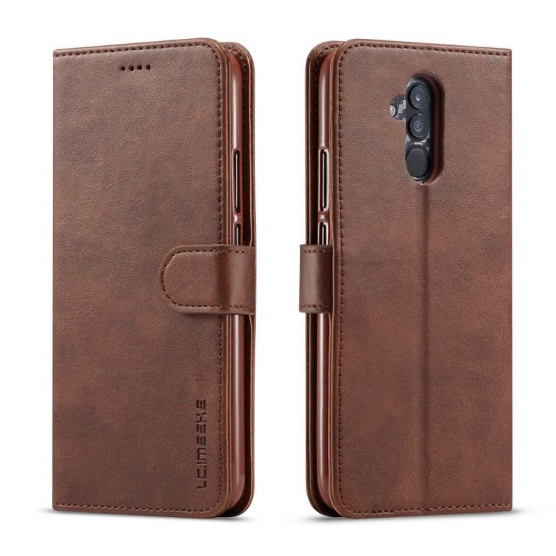 Etui Folio Huawei Mate 20 Lite Szary Czarny Imitacja Skóry Lcimeeke Etui Ochronne