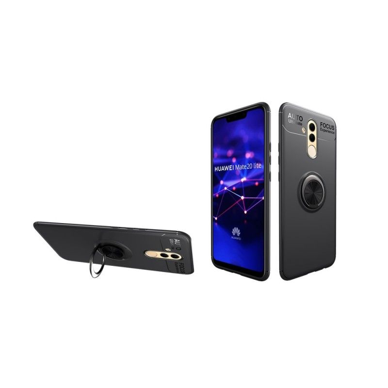 Etui Huawei Mate 20 Lite Czerwony Czarny Obrotowy Pierścień