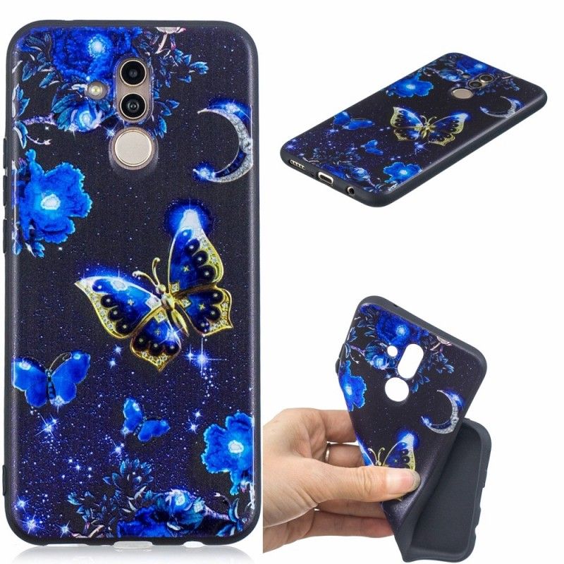 Etui Huawei Mate 20 Lite W Złotym Motyle