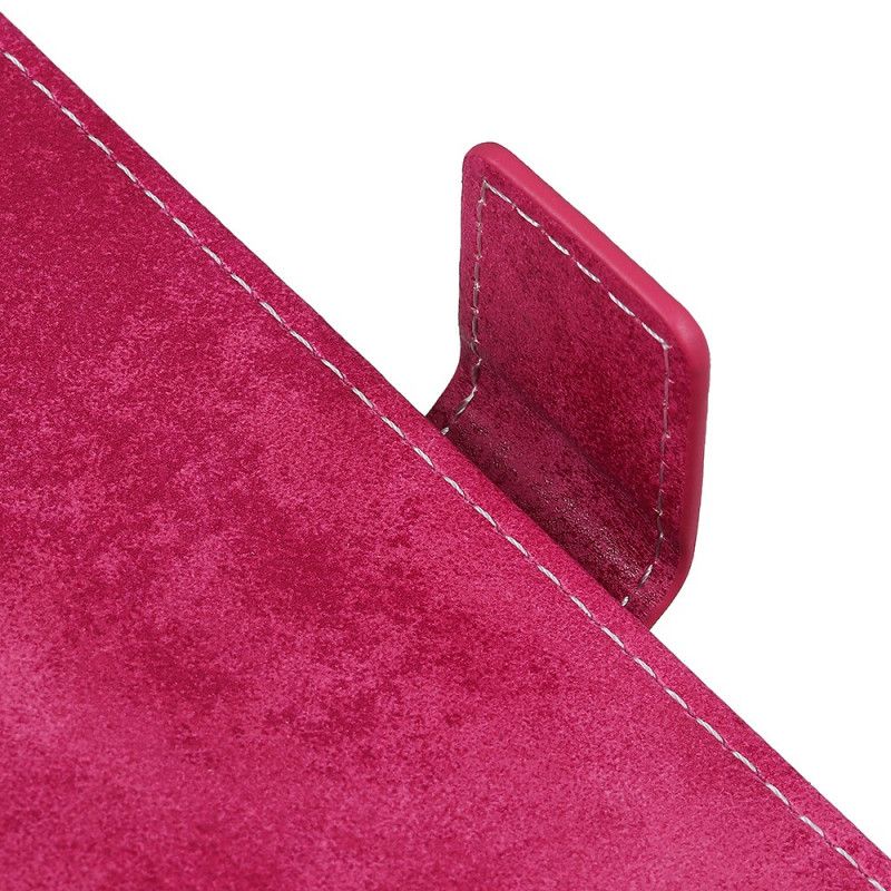 Etui Folio Alcatel 3 (2019) Magenta Szary Efekt Skóry W Stylu Vintage Etui Ochronne