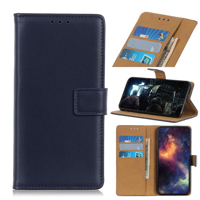 Etui Folio Huawei P40 Granatowy Czarny Prosta Imitacja Skóry