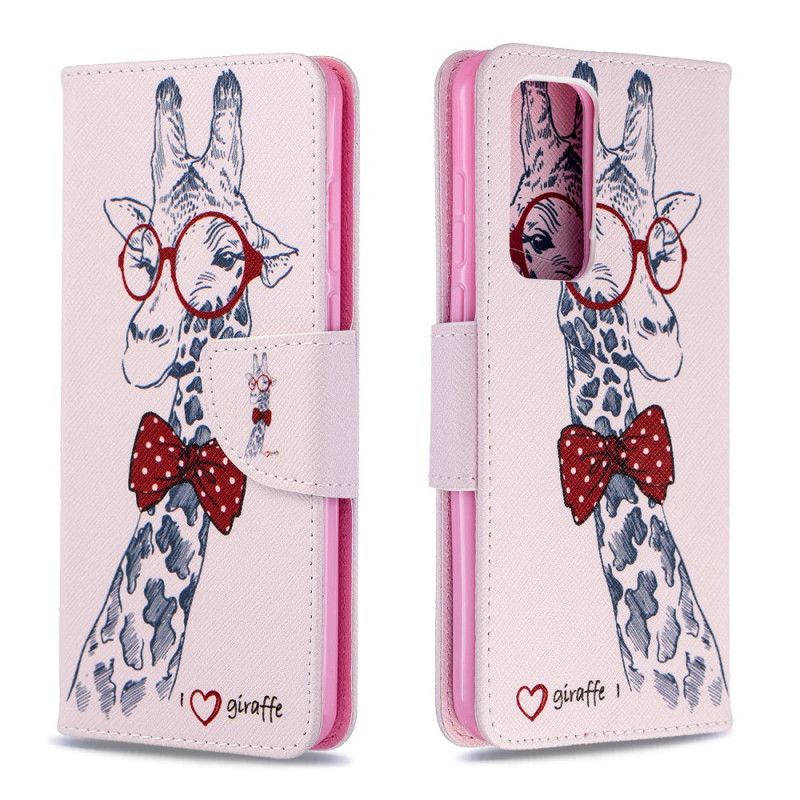 Etui Folio Huawei P40 Żyrafa Kujona