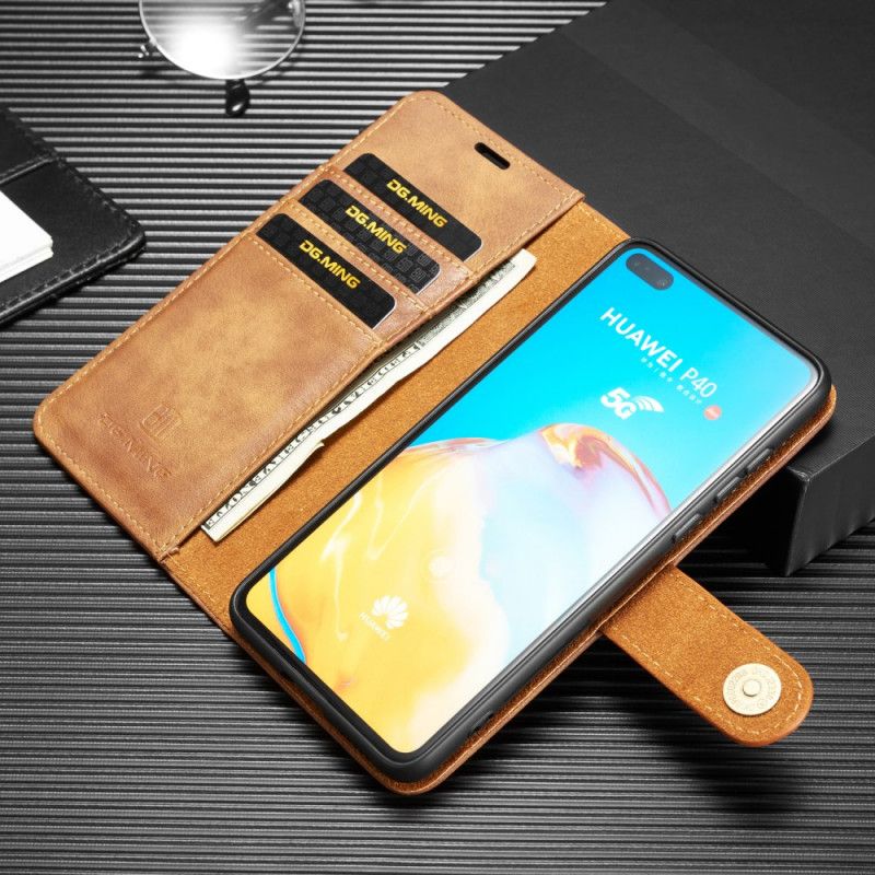 Etui Folio Huawei P40 Szary Czarny Dg. Odpinany Ming Etui Ochronne