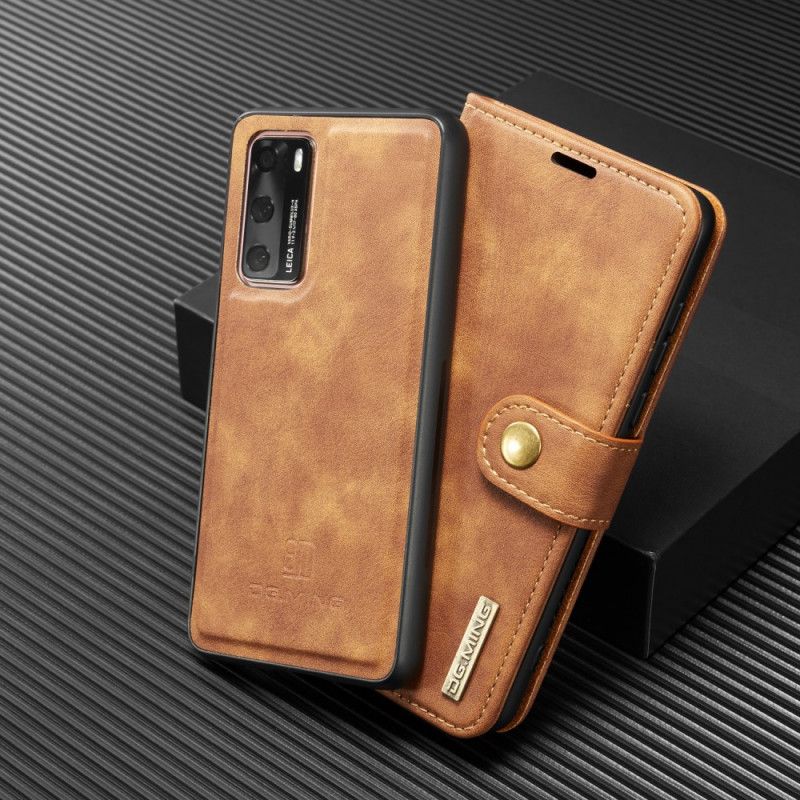 Etui Folio Huawei P40 Szary Czarny Dg. Odpinany Ming Etui Ochronne