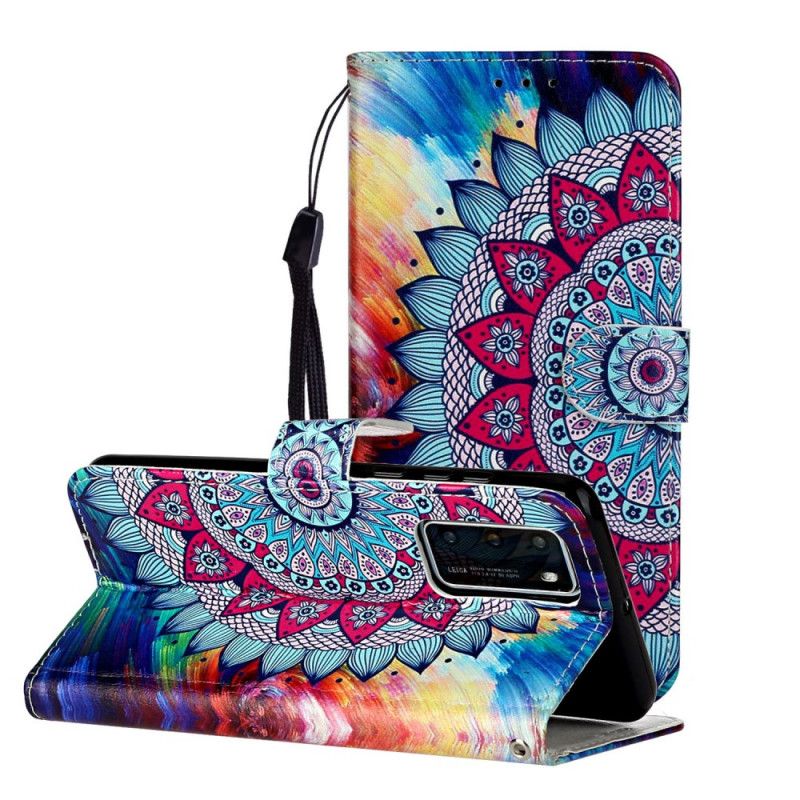 Etui Folio Huawei P40 Ultra Kolorowa Mandala Etui Ochronne