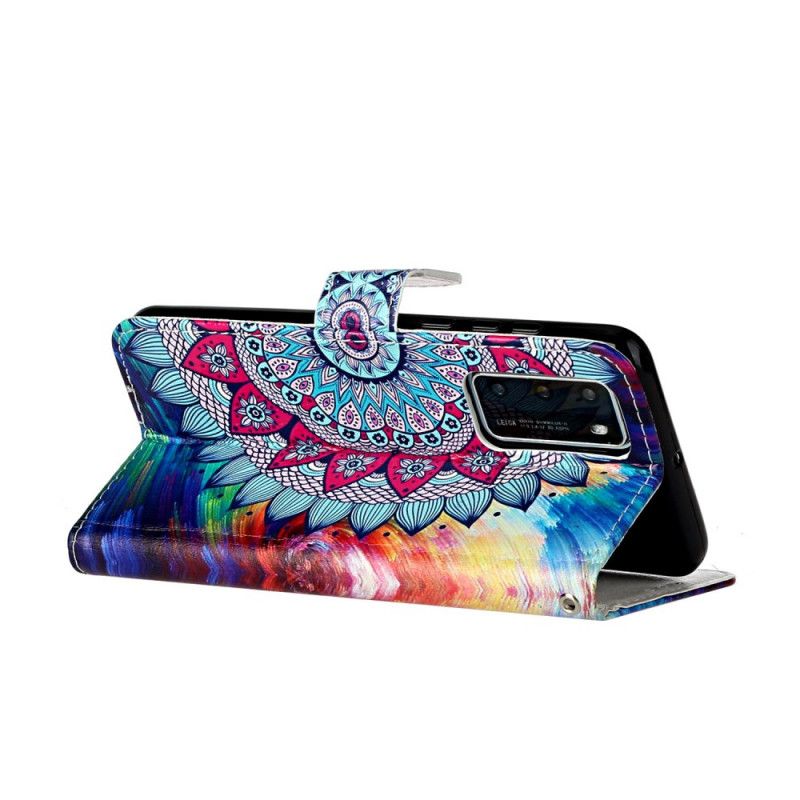 Etui Folio Huawei P40 Ultra Kolorowa Mandala Etui Ochronne