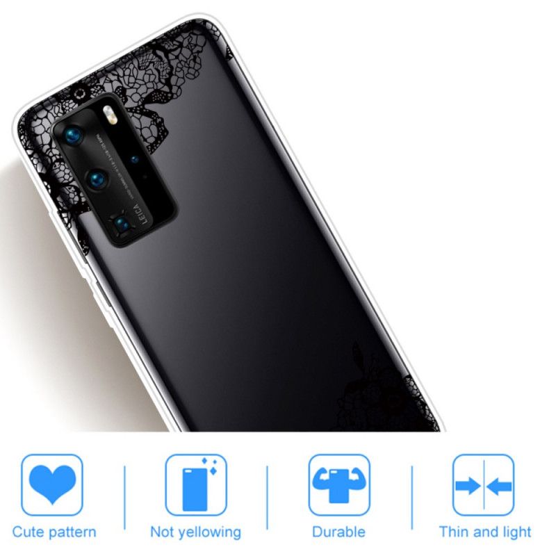 Etui Huawei P40 Cienka Koronka Etui Ochronne