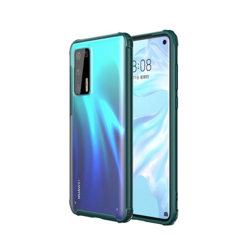 Etui Huawei P40 Czerwony Czarny Hybrydowa Silikonowa Konstrukcja Obręczy