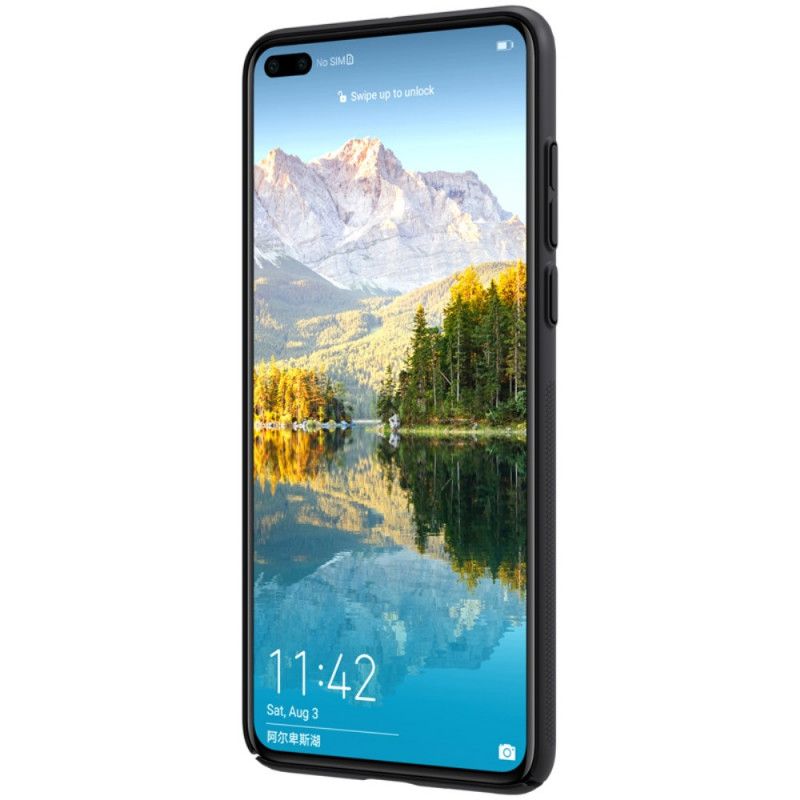 Etui Huawei P40 Czerwony Czarny Sztywny Matowy Nillkin Etui Ochronne