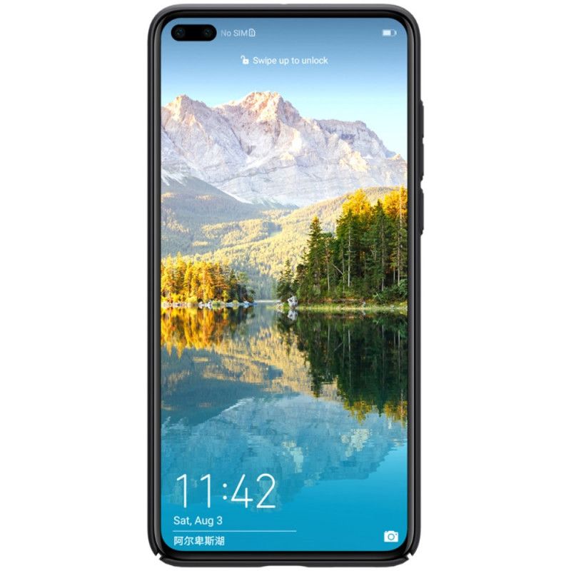 Etui Huawei P40 Czerwony Czarny Sztywny Matowy Nillkin Etui Ochronne