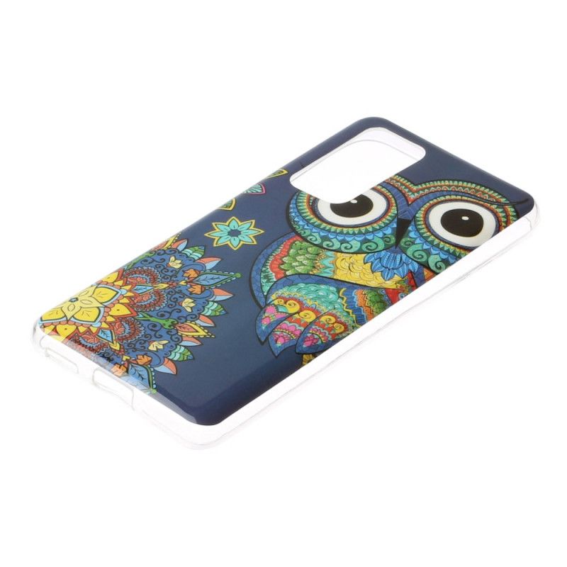 Etui Huawei P40 Fluorescencyjna Sowa Mandala