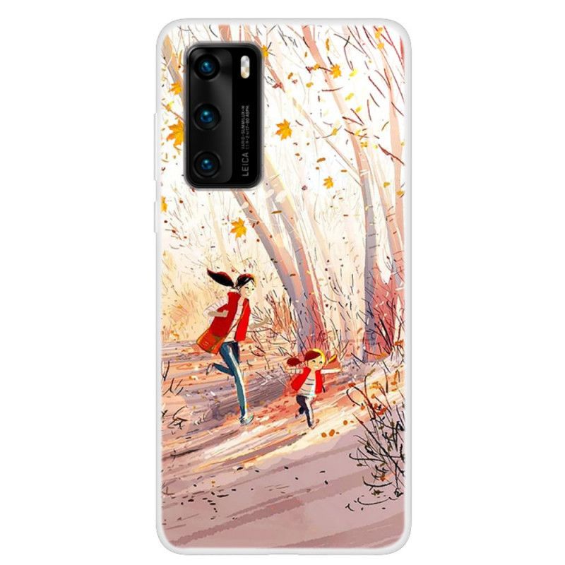 Etui Huawei P40 Jesienny Krajobraz