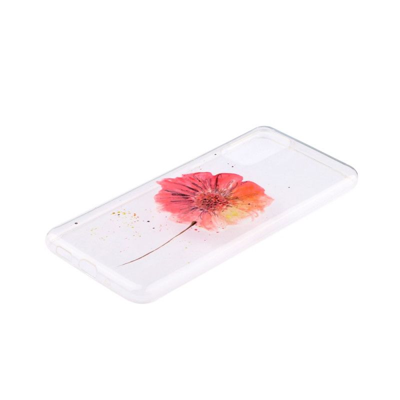 Etui Huawei P40 Przezroczysty Mak Aquarell Etui Ochronne