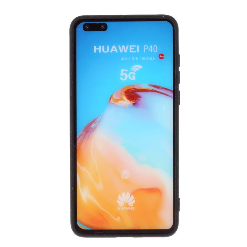 Etui Huawei P40 Szary Czarny Matowy Brokat Etui Ochronne