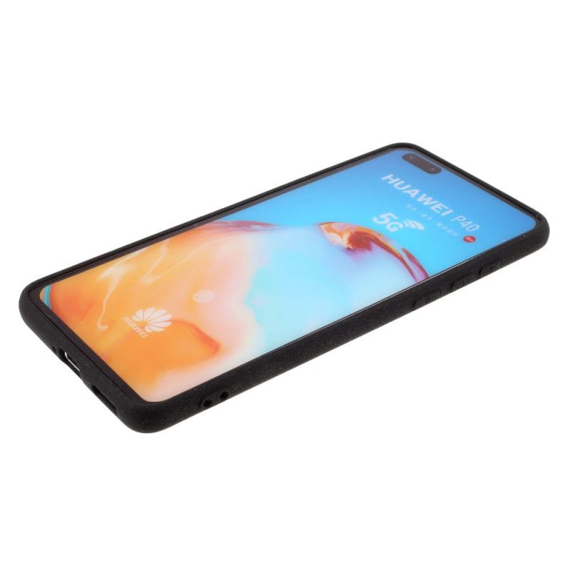 Etui Huawei P40 Szary Czarny Matowy Brokat Etui Ochronne