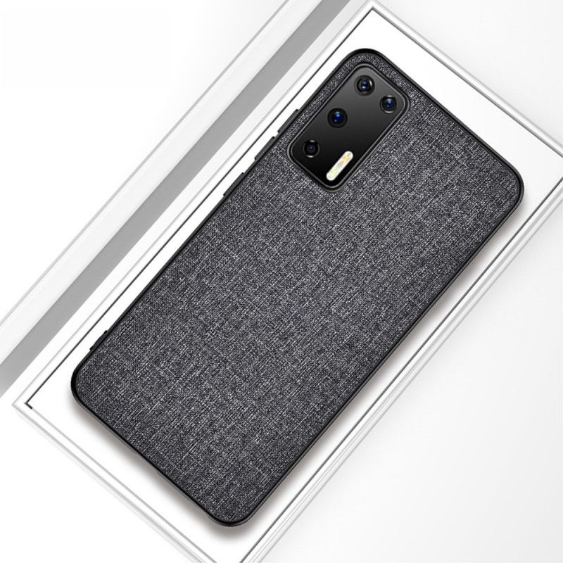 Etui Huawei P40 Szary Tekstura Tkaniny