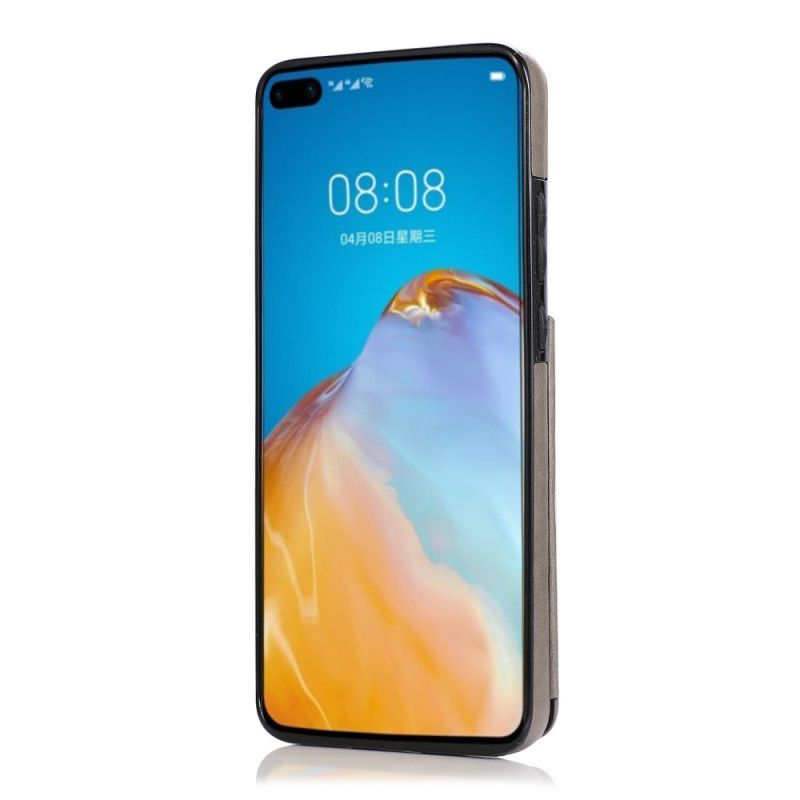 Futerały Huawei P40 Jasnoniebieski Szary Etui na Telefon Etui Na Karty Z Nadrukiem Mandali