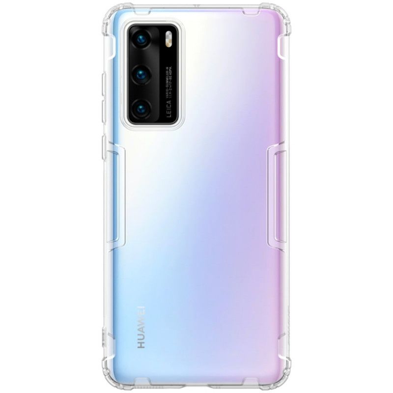 Futerały Huawei P40 Szary Biały Etui na Telefon Wzmocniony Przezroczysty Nillkin