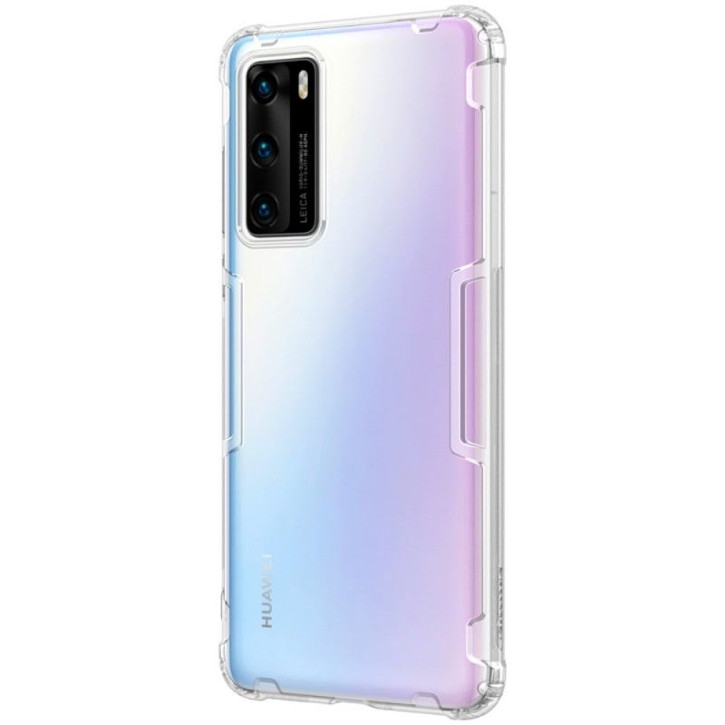 Futerały Huawei P40 Szary Biały Etui na Telefon Wzmocniony Przezroczysty Nillkin