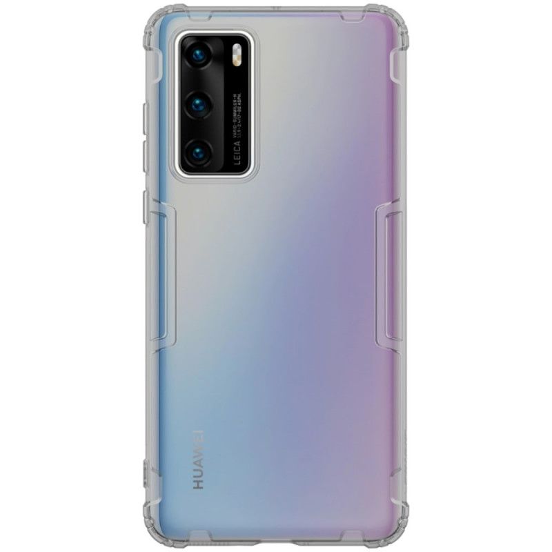 Futerały Huawei P40 Szary Biały Etui na Telefon Wzmocniony Przezroczysty Nillkin