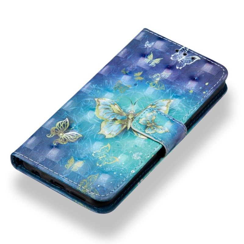 Etui Folio Huawei P20 Lite 3D Złote Motyle