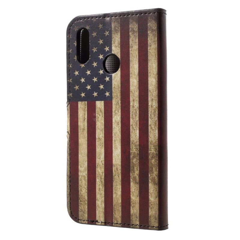 Etui Folio Huawei P20 Lite Flaga Usa Etui Ochronne