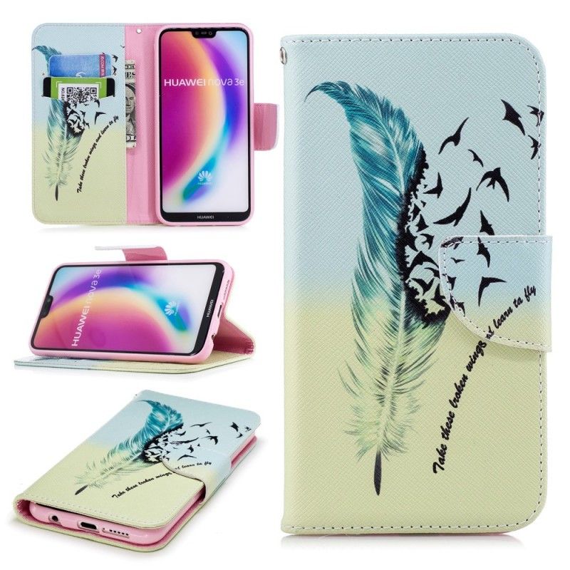 Etui Folio Huawei P20 Lite Naucz Się Latać Etui Ochronne