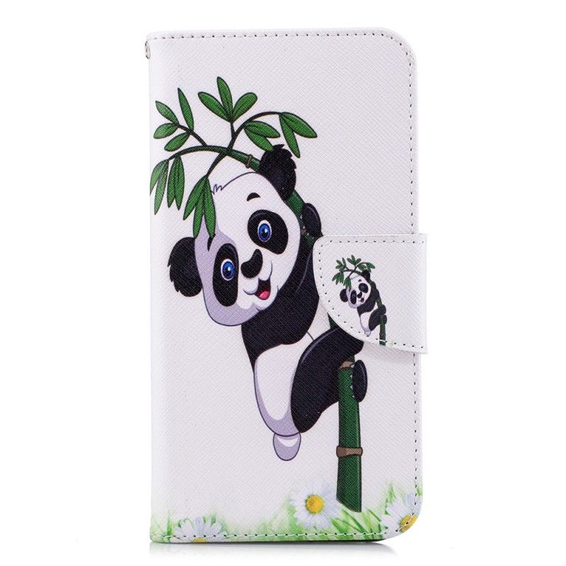 Etui Folio Huawei P20 Lite Panda Na Bambusie Etui Ochronne