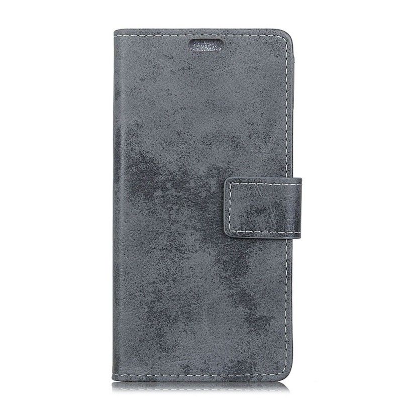 Etui Folio Huawei P20 Lite Szary Efekt Skóry W Stylu Vintage Etui Ochronne