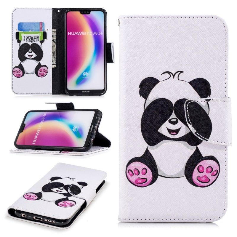 Etui Folio Huawei P20 Lite Zabawna Panda Etui Ochronne