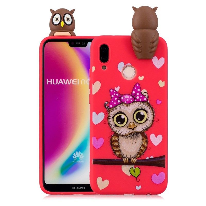 Etui Huawei P20 Lite 3D Panna Sowa