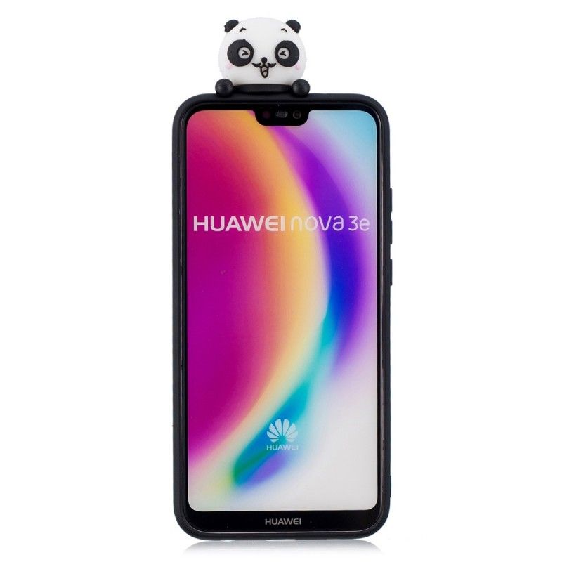 Etui Huawei P20 Lite Biały Czarny 3D Moja Panda Etui Ochronne