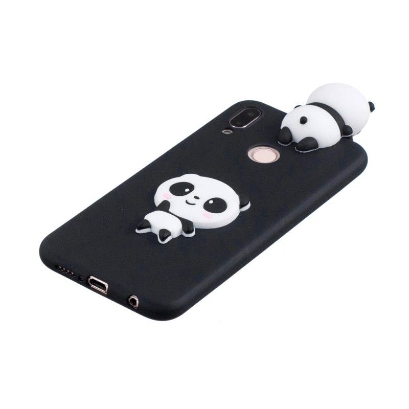 Etui Huawei P20 Lite Biały Czarny 3D Moja Panda Etui Ochronne