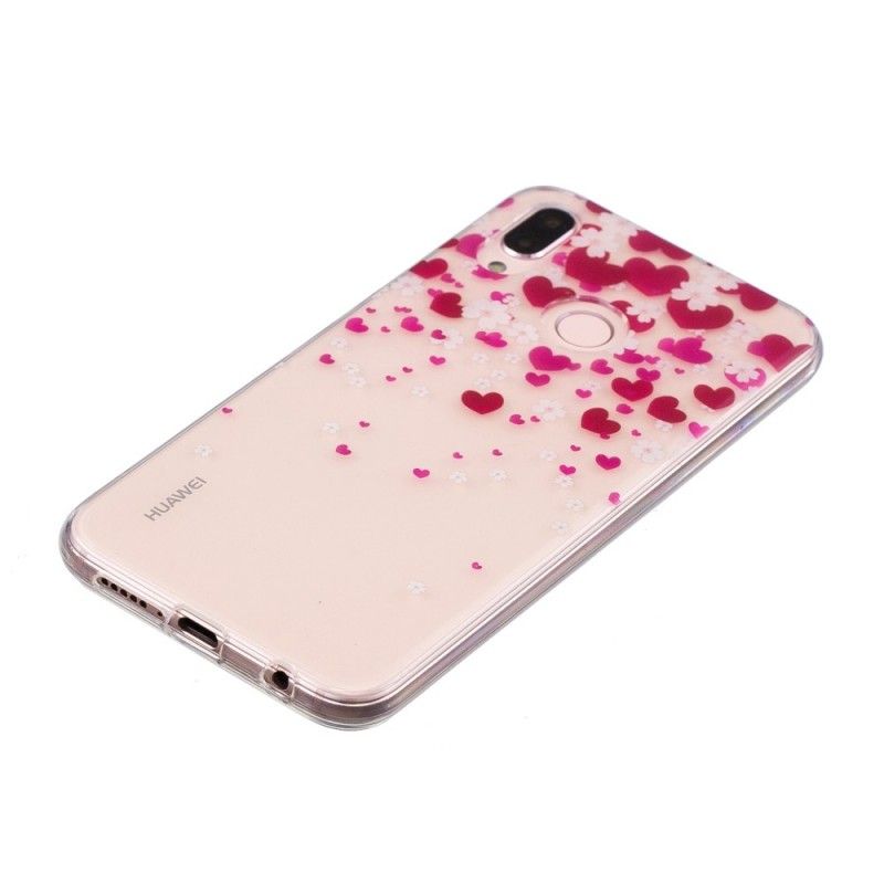 Etui Huawei P20 Lite Deszcz Serc