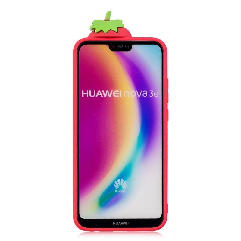 Futerały Huawei P20 Lite Etui na Telefon 3D Truskawka