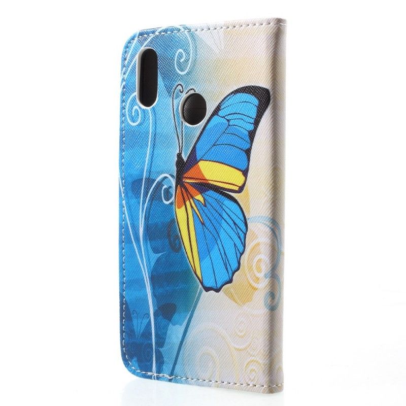 Obudowa Huawei P20 Lite Fioletowy Jasnoniebieski Motyle