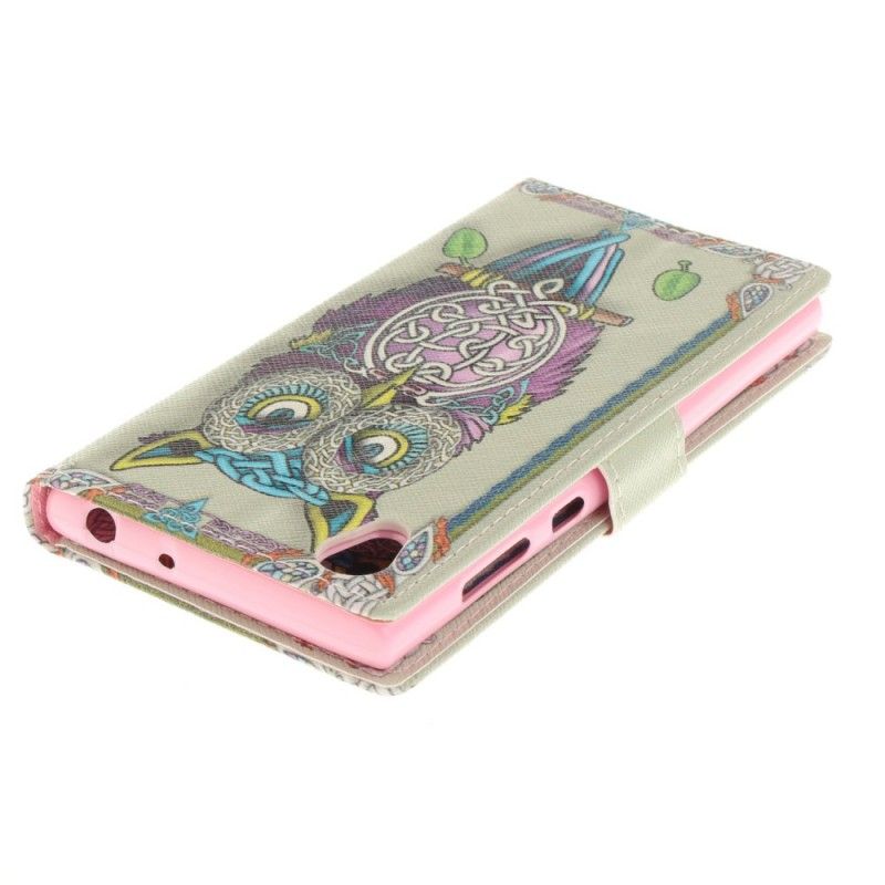 Etui Folio Sony Xperia L1 Sowa Plemienna Etui Ochronne