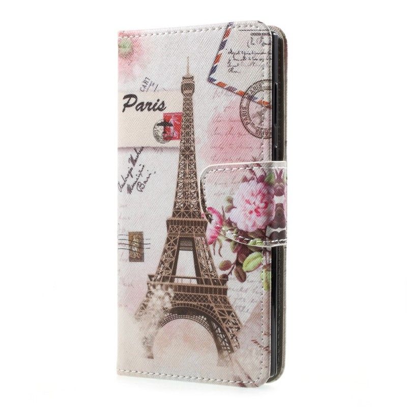 Etui Folio Sony Xperia L1 Wieża Eiffla W Stylu Retro