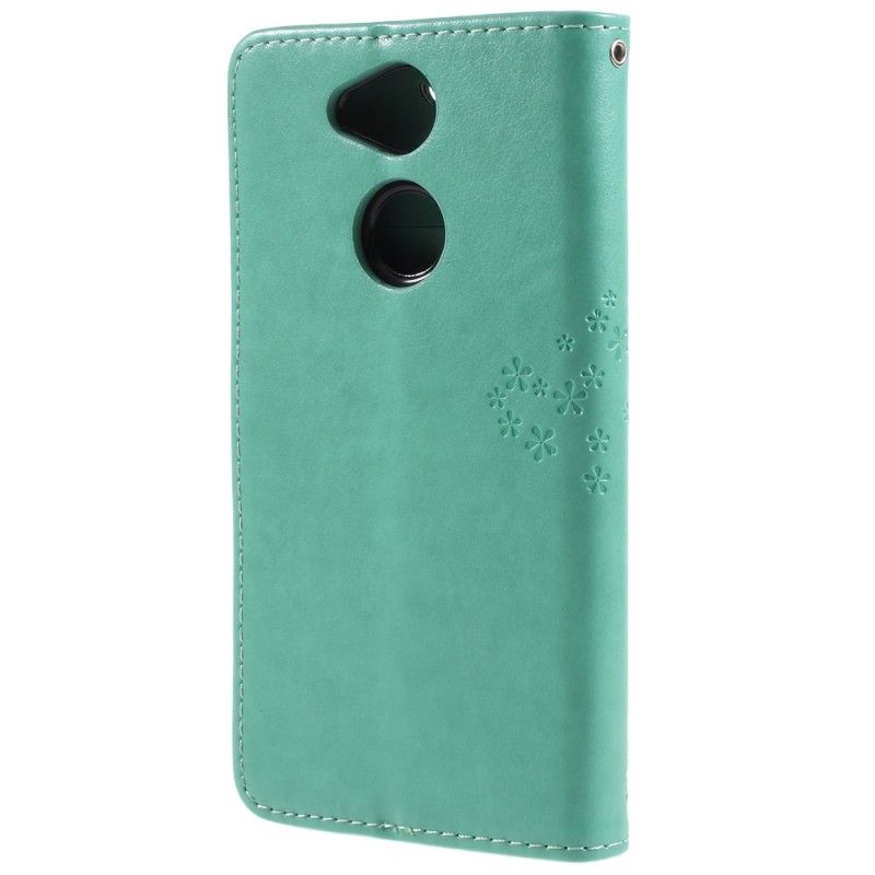 Etui Folio Sony Xperia XA2 Szary Czarny Sowy Drzewne I Stringi