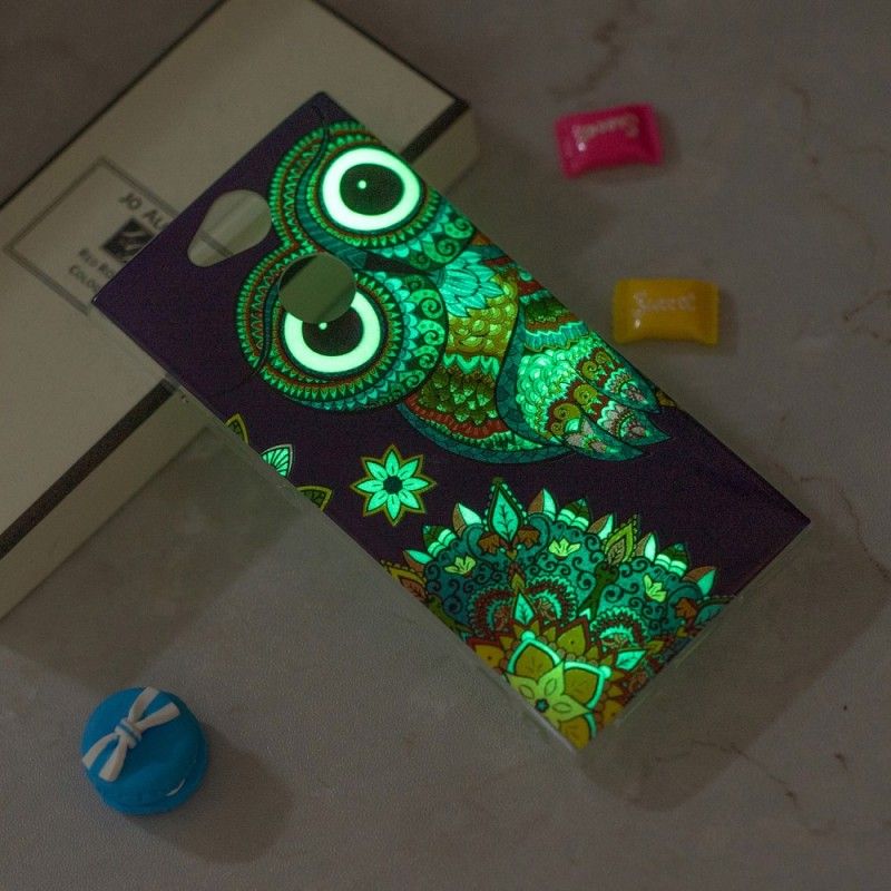 Futerały Sony Xperia XA2 Etui na Telefon Fluorescencyjna Sowa Mandala