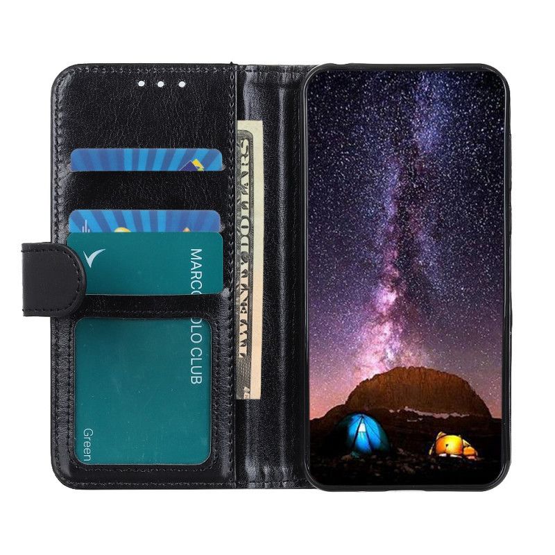 Etui Folio iPhone 12 Pro Max Biały Czarny Styl Skóry Etui Ochronne