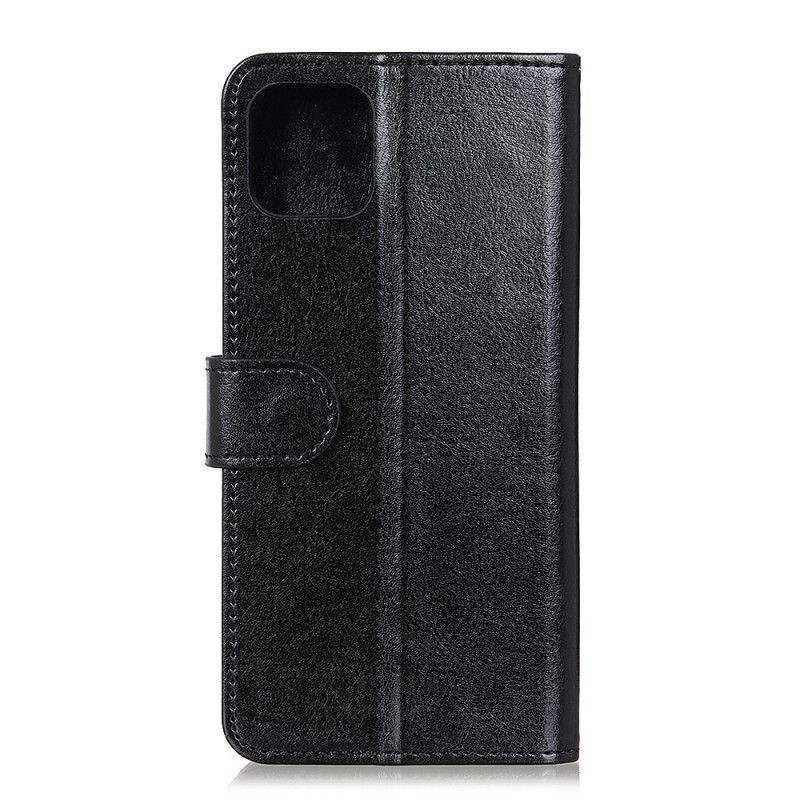 Etui Folio iPhone 12 Pro Max Biały Czarny Styl Skóry Etui Ochronne