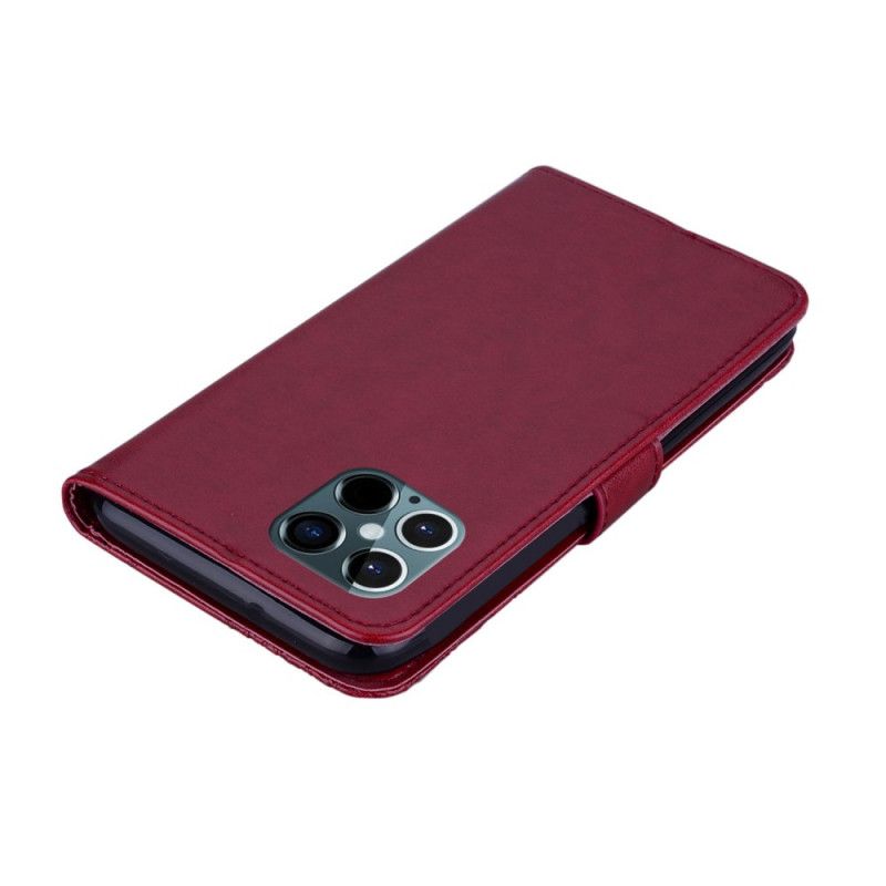 Etui Folio iPhone 12 Pro Max Brązowy Magenta Mandala I Urok Sowy Etui Ochronne