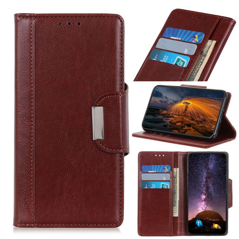 Etui Folio iPhone 12 Pro Max Czarny Zapięcie Eleganckie Ze Sztucznej Skóry Etui Ochronne