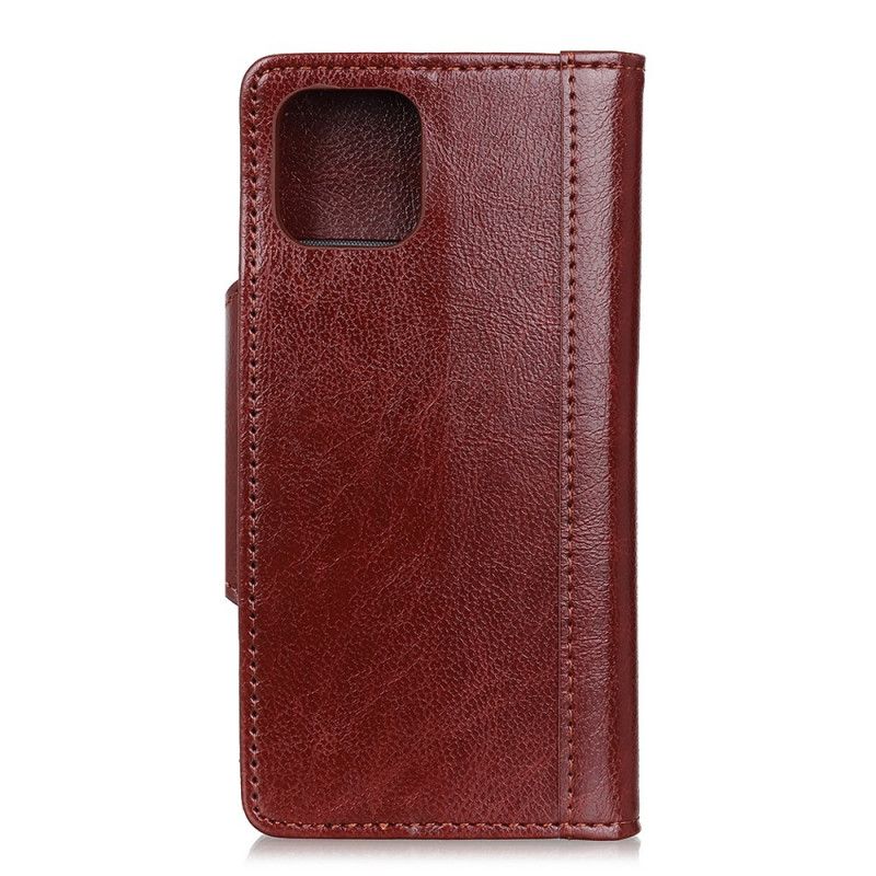 Etui Folio iPhone 12 Pro Max Czarny Zapięcie Eleganckie Ze Sztucznej Skóry Etui Ochronne