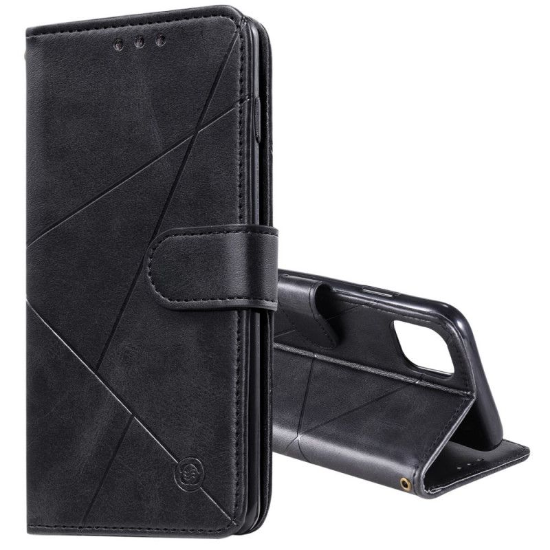 Etui Folio iPhone 12 Pro Max Czerwony Czarny Diamentowa Imitacja Skóry