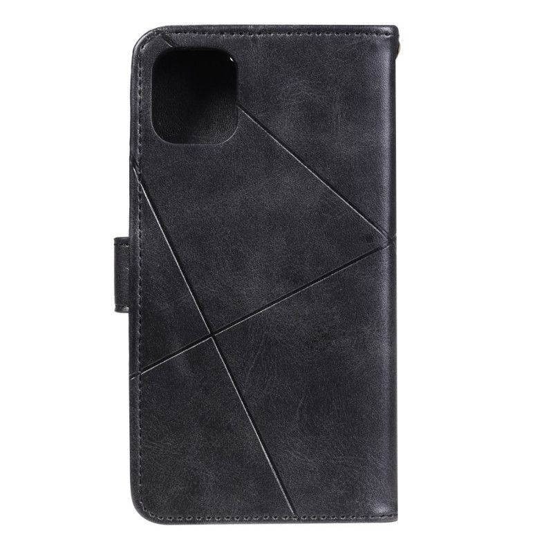 Etui Folio iPhone 12 Pro Max Czerwony Czarny Diamentowa Imitacja Skóry