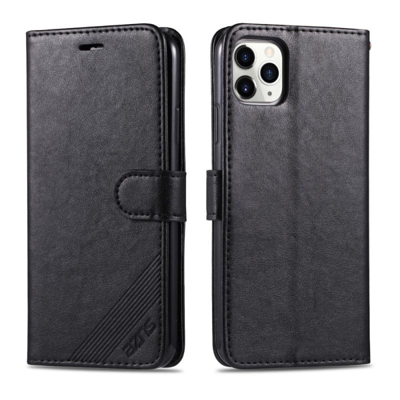 Etui Folio iPhone 12 Pro Max Czerwony Czarny Imitacja Skóry Azns Etui Ochronne